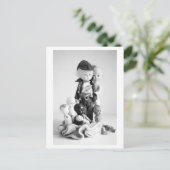 Doll Portrait - Vintage Doll Family Postkarte (Stehend Vorderseite)