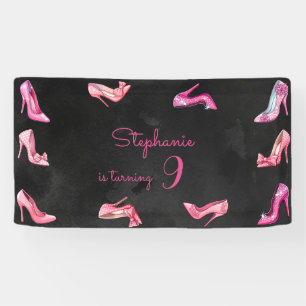 Doll rosa High Heels Mädchen Geburtstagsparty Banner