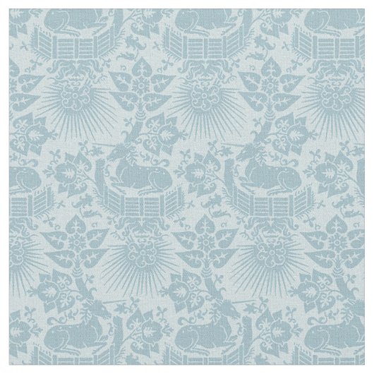 Doll Scale Renaissance Unicorn Garden, Sky Blue Stoff (Nahaufnahme)