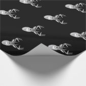 Dollar auf mutigen Schwarz-weißen Schwanz-Rotwild Geschenkpapier (Ecke)