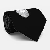 Dollar auf Schwarz-weißen Schwanz-Rotwild Krawatte (Gerollt)