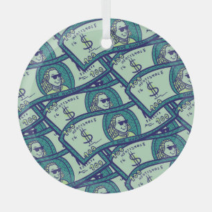 Dollar-Banknoten: Nahtloses Geldmuster Ornament Aus Glas