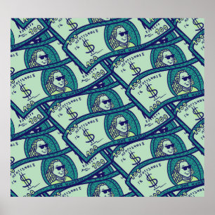 Dollar-Banknoten: Nahtloses Geldmuster Poster