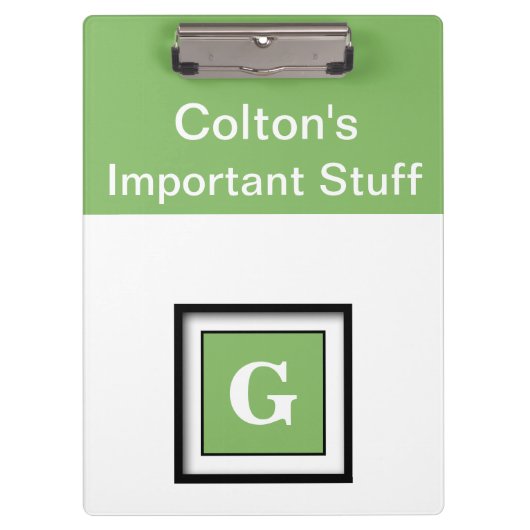 Dollar Bill Top monochromatisch Klemmbrett (Vorderseite)