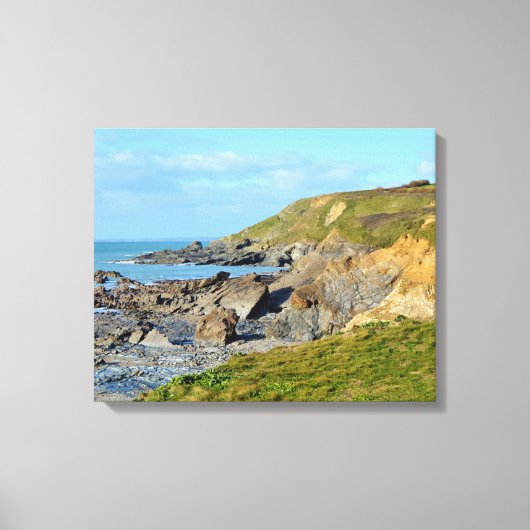 Dollar Cove Cornwall England Poldark Lage Leinwanddruck (Vorderseite)