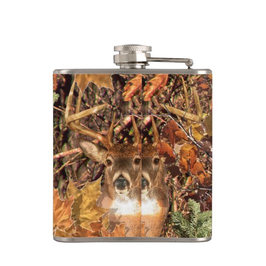 Dollar Fall-Camouflage-in den weißen Flachmann (Rückseite)