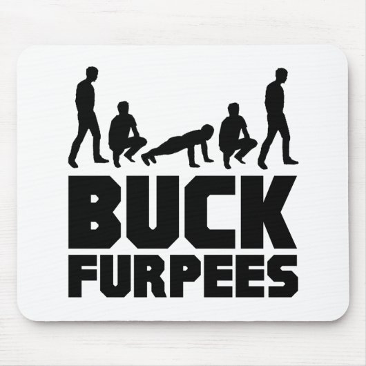 Dollar Furpees -- Burpees Fitness Mousepad (Vorne)