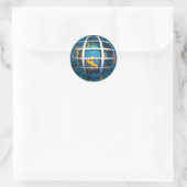 Dollar Globe Runder Aufkleber (Tasche)