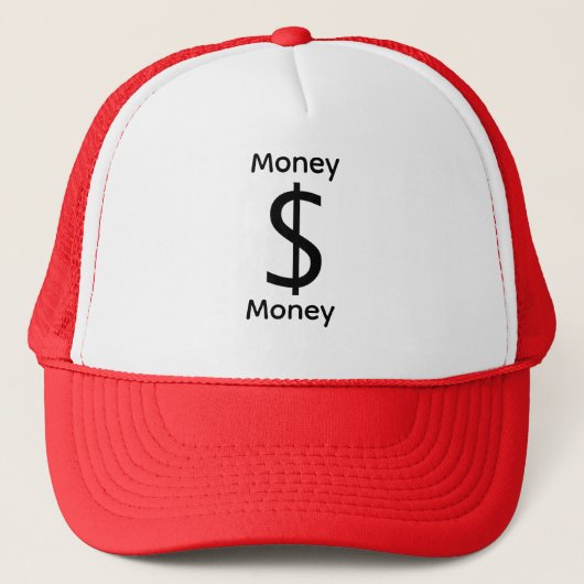 Dollar $ign Money  Logo Red White Truckerkappe (Vorderseite)