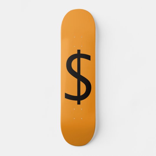 Dollar $ign Orange  Skateboard (Vorderseite)