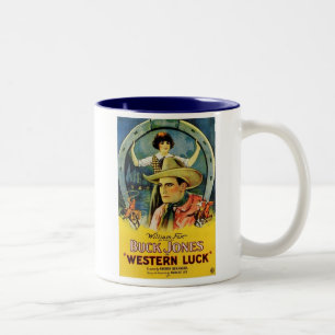 Dollar-Jones-Western-Glückfilmplakat Zweifarbige Tasse