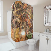 Dollar-Kopf Tarnungs-in den weißen Schwanz-Rotwild Duschvorhang (Beispiel)