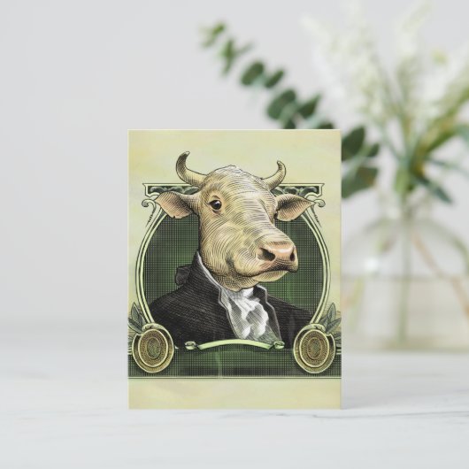 Dollar Kuh Postkarte (Stehend Vorderseite)