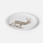 Dollar-Maultierhirsch-Briefbeschwerer-Art Pappteller (Schrägansicht)
