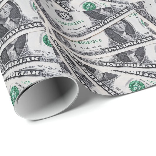 Dollar merkt 1 Dollar Geschenkpapier (Rolleneckpunkt)