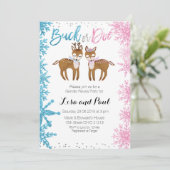Dollar-oder Damhirschkuh-Geschlecht decken Einladung (Stehend Vorderseite)