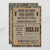 Dollar-oder Damhirschkuh-Geschlecht decken Einladung (Vorne/Hinten)