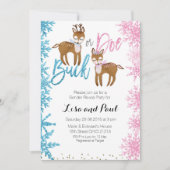 Dollar-oder Damhirschkuh-Geschlecht decken Einladung (Vorderseite)
