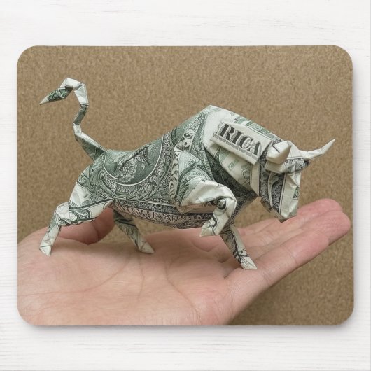 Dollar Origami Stier Mousepad (Vorne)
