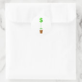Dollar-Pflanze Runder Aufkleber (Tasche)