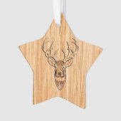 Dollar-Rotwild-Kopf-hölzerner Korn-Art-Dekor Ornament (Vorderseite)