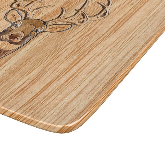 Dollar-Rotwild-Kopf-hölzerner Korn-Art-Dekor Schneidebrett (Ecke)