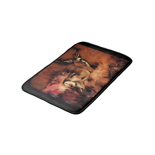 Dollar-Rotwild-Kunst Badematte (Schrägansicht)