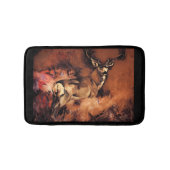 Dollar-Rotwild-Kunst Badematte (Vorderseite)