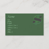 Dollar-Sign-Business-Card Visitenkarte (Rückseite)
