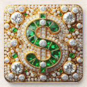 Dollar Sign Getränkuntersetzer Getränkeuntersetzer (Vorderseite)