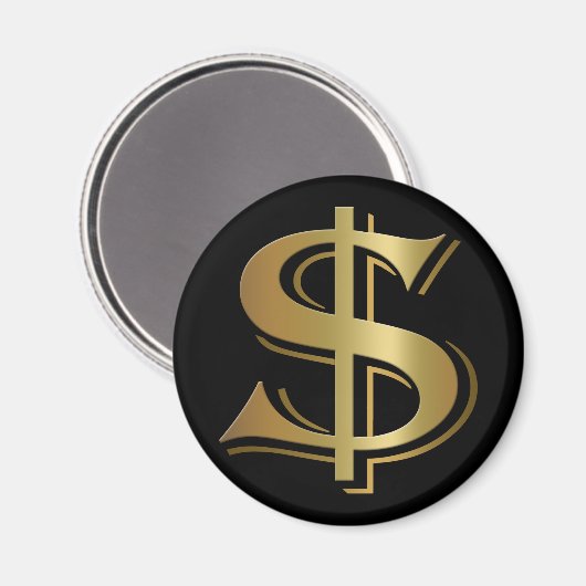 Dollar Sign Magnet (Vorderseite/Rückseite)