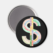 Dollar Sign Magnet (Vorderseite/Rückseite)