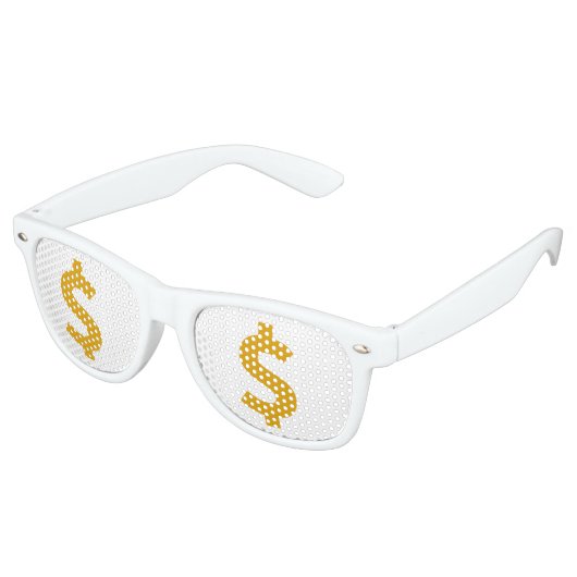 Dollar sign partybrille (Schrägansicht)