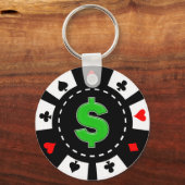 DOLLAR SIGN POKER CHIP SCHLÜSSELANHÄNGER (Vorderseite)
