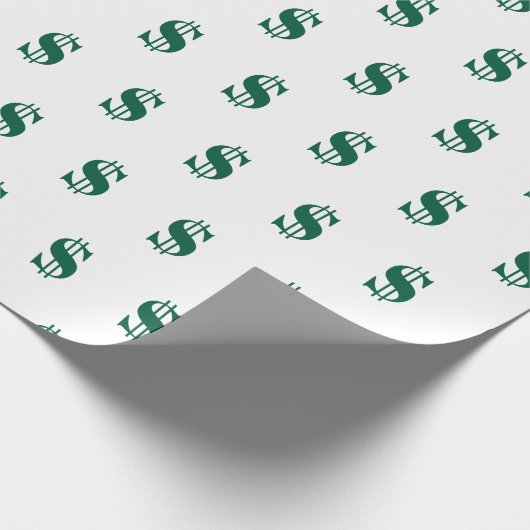 Dollar Signs Geschenkpapier (Ecke)