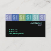 Dollar-Speicher-Visitenkarten Visitenkarte (Rückseite)