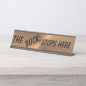 DOLLAR STOPPT HIER SCHREIBTISCHNAMENSPLAKETTE (Vorderseite )