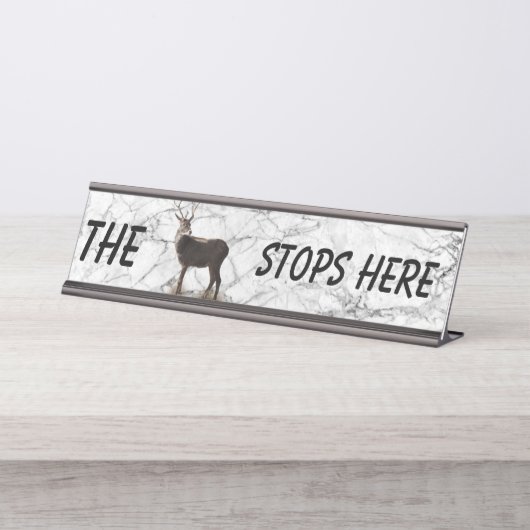 DOLLAR STOPPT HIER SCHREIBTISCHNAMENSPLAKETTE (Vorderseite )