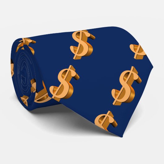 Dollar-Symbol Krawatte (Gerollt)