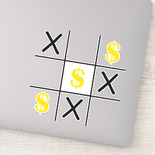 Dollar Tic Tac Toe Aufkleber