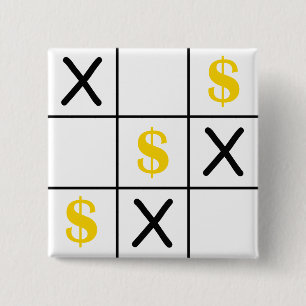 Dollar Tic Tac Toe Button