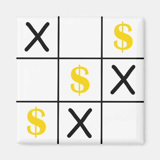 Dollar Tic Tac Toe Magnet (Vorne)