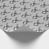 Dollar-tragendes Smoking Ihre Hintergrund-Farbe Geschenkpapier (Ecke)