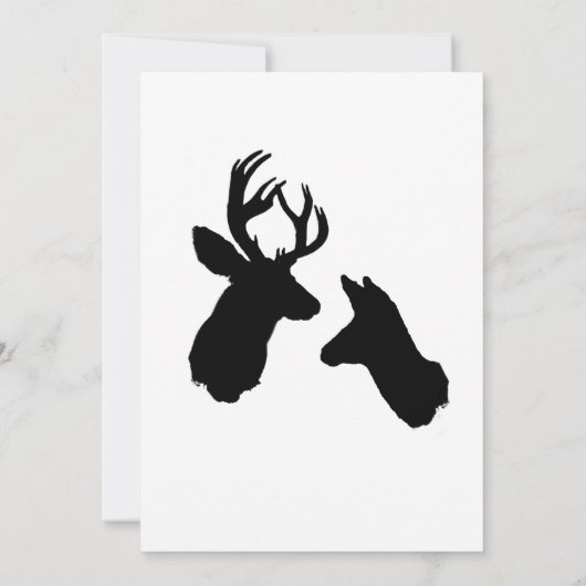 Dollar u. Damhirschkuh, Wedding Einladung (Rückseite)