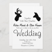 Dollar u. Damhirschkuh, Wedding Einladung (Vorne/Hinten)