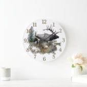 Dollar- und Stierwild lebende tiere Große Wanduhr (Zuhause)