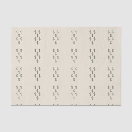 Dollar-Zeichen auf Beige Seidenpapier (Vorderseite)