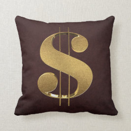 Dollar-Zeichen des Gold3d Kissen