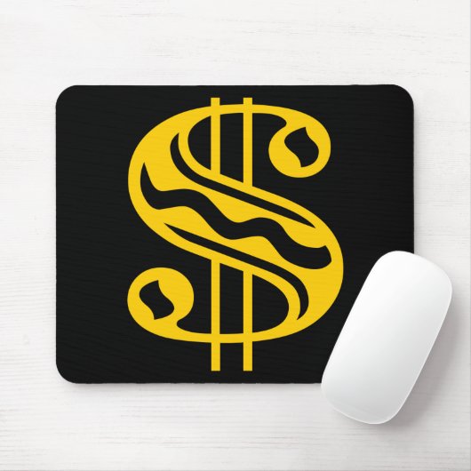 Dollar-Zeichen - gelb Mousepad (Mit Mouse)