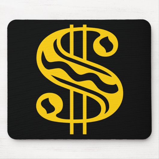 Dollar-Zeichen - gelb Mousepad (Vorne)